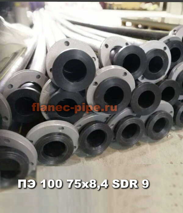 Труба ПЭ 100 75x8,4 мм SDR 9 в Омске